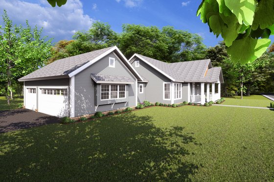 Exterior - Other Elevation 2 for Traditional House Plan #513-2067 - 4 bed, 2.5 bath