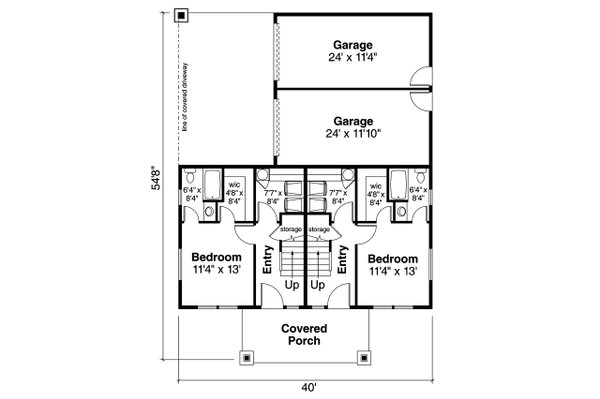 Traditional Floor Plan - Main Floor Plan #124-1297