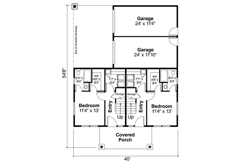 House Blueprint - Floor Plan - Main Floor for Traditional House Plan #124-1297 - 10 bed, 10 bath