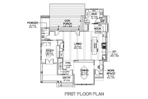 Floor Plan - Main Floor for Traditional House Plan #449-23 - 4 bed, 3.5 bath
