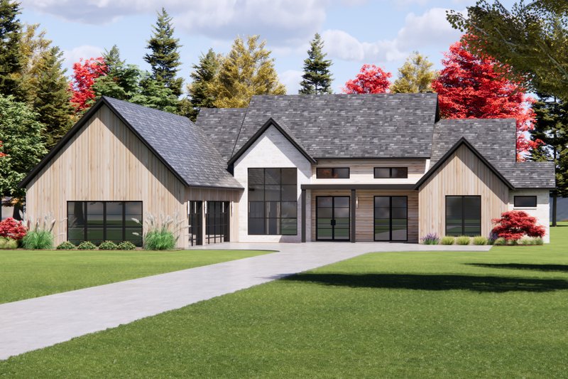 Architectural House Design - Farmhouse Exterior - Front Elevation Plan #1096-157
