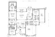 European Style House Plan - 4 Beds 3 Baths 2736 Sq/Ft Plan #310-382 