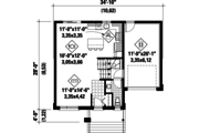 Contemporary Style House Plan - 3 Beds 1 Baths 1501 Sq/Ft Plan #25-4351 