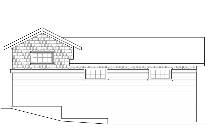 Home Plan - Exterior - Other Elevation 1 for Craftsman House Plan #124-964, 1 bath