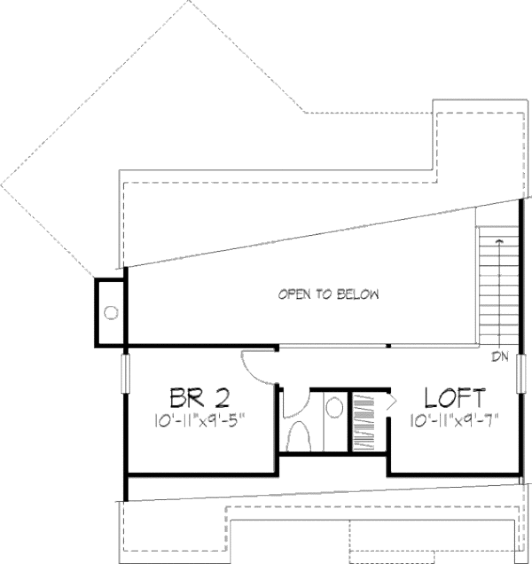 Home Plan - Cabin Floor Plan - Upper Floor Plan #320-316