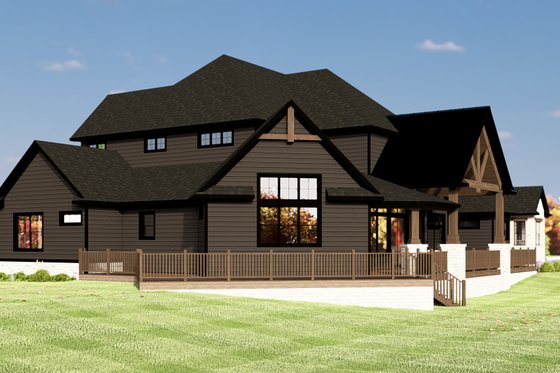 Exterior - Rear Elevation 1 for Contemporary House Plan #1064-332 - 5 bed, 6 bath