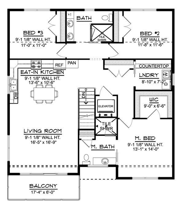 Farmhouse Style House Plan - 3 Beds 2 Baths 1614 Sq/Ft Plan #1064-171 ...