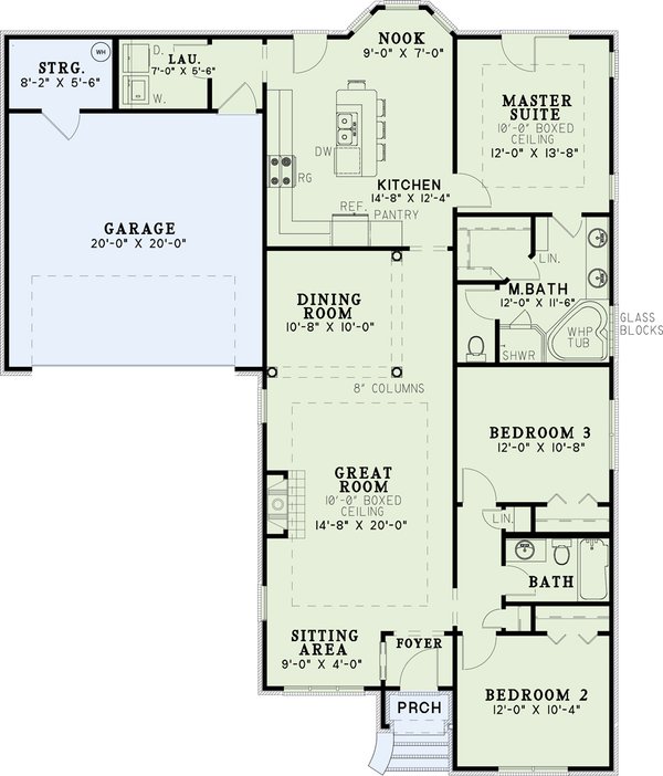 House Design - Traditional Floor Plan - Main Floor Plan #17-558