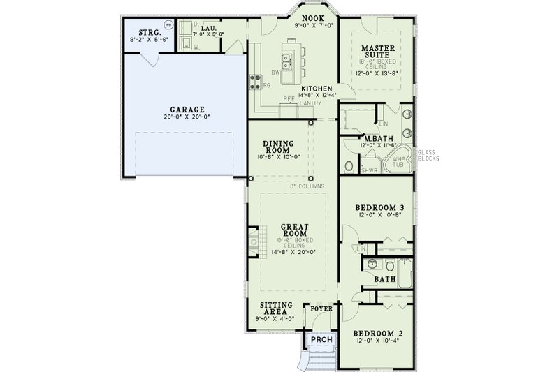 Dream House Plan - Floor Plan - Main Floor for Traditional House Plan #17-558 - 3 bed, 2 bath