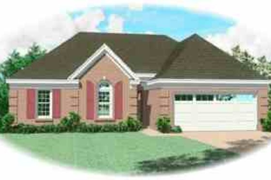 Exterior - Front Elevation for European House Plan #81-182 - 3 bed, 2 bath