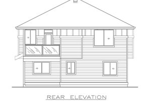 Exterior - Rear Elevation for Modern House Plan #1100-16 - 3 bed, 2 bath