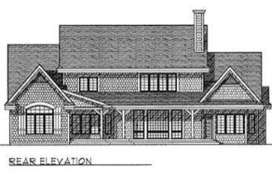 Exterior - Rear Elevation for Modern House Plan #70-471 - 4 bed, 2.5 bath