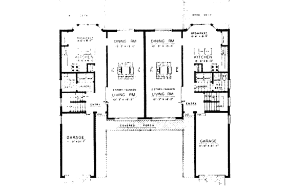 Floor Plan - Main Floor for Country House Plan #303-205 - 2 bed, 1.5 bath
