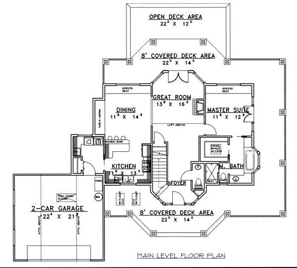 Bungalow Floor Plan - Main Floor Plan #117-539
