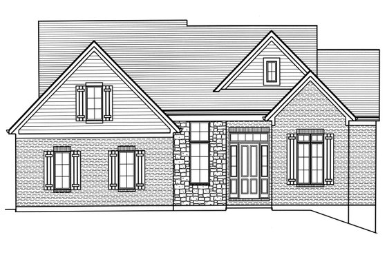 Exterior - Front Elevation 3 for Traditional House Plan #46-913 - 3 bed, 2.5 bath
