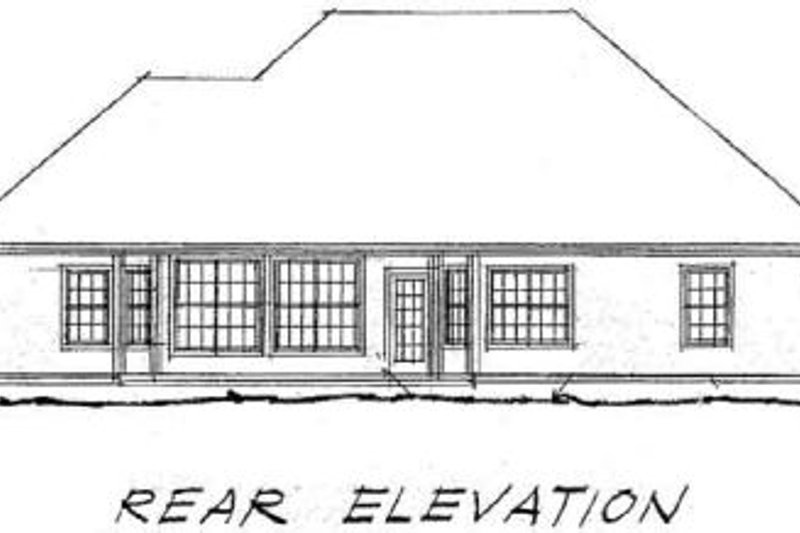 Dream House Plan - Exterior - Rear Elevation for Traditional House Plan #20-343 - 3 bed, 2 bath