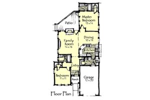 Floor Plan - Main Floor for Craftsman House Plan #921-12 - 2 bed, 2 bath