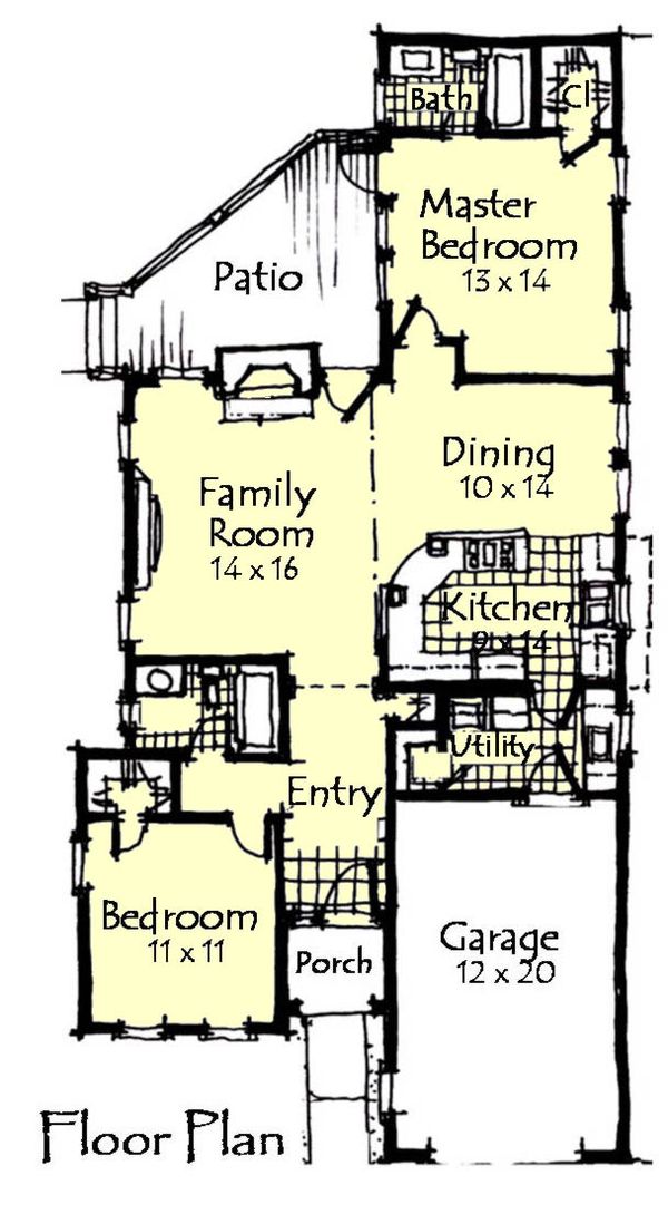 Craftsman Floor Plan - Main Floor Plan #921-12