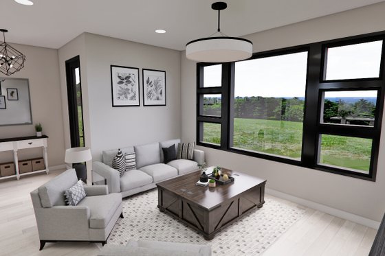 Interior - Family Room for Modern House Plan #51-1308 - 2 bed, 2 bath