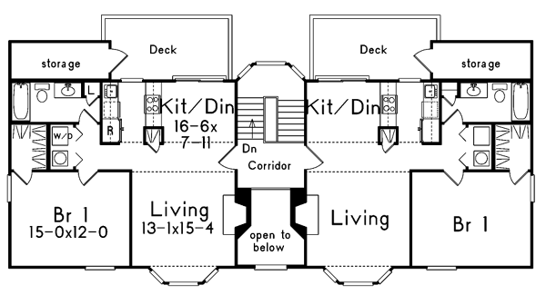 Country Floor Plan - Upper Floor Plan #57-143