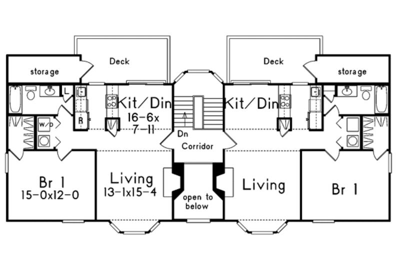 Home Plan - Floor Plan - Upper Floor for Country House Plan #57-143 - 1 bed, 1 bath