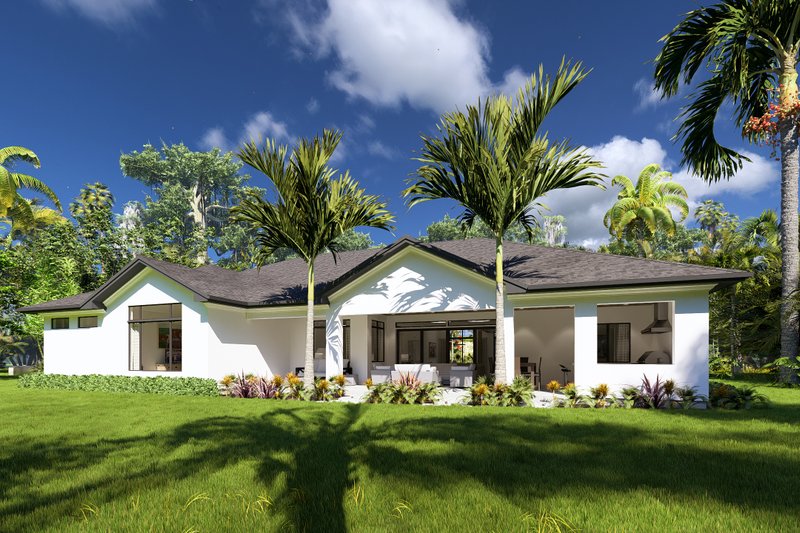 House Plan Design - Exterior - Rear Elevation 1 for Contemporary House Plan #1069-42 - 3 bed, 2.5 bath