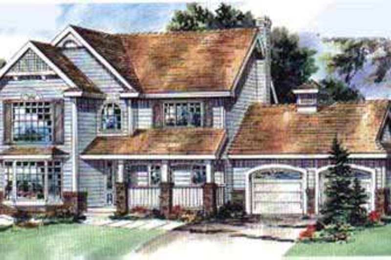 Traditional Style House Plan - 3 Beds 2.5 Baths 2092 Sq/Ft Plan #18-342