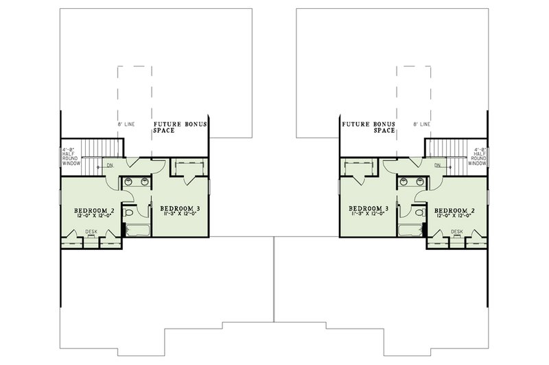 Home Plan - Floor Plan - Upper Floor for Traditional House Plan #17-2401 - 3 bed, 2.5 bath