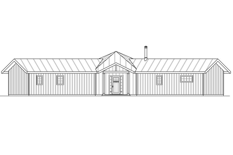 Dream House Plan - Exterior - Front Elevation for Ranch House Plan #124-980 - 2 bed, 2 bath