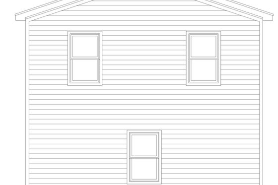 Exterior - Rear Elevation for Contemporary House Plan #932-932 - 2 bed, 1 bath