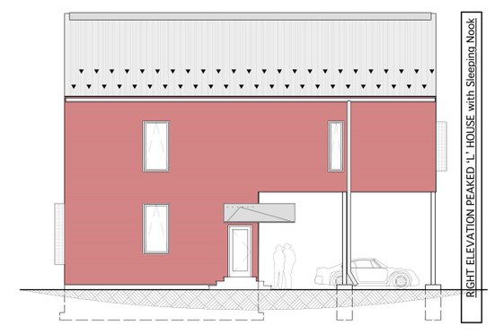 Exterior - Other Elevation for Traditional House Plan #905-6 - 2 bed, 2 bath