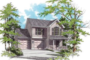 Country Exterior - Front Elevation Plan #48-307