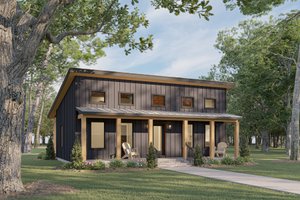 Modern Exterior - Front Elevation Plan #44-295