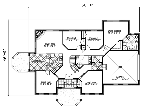 Traditional Floor Plan - Main Floor Plan #138-187