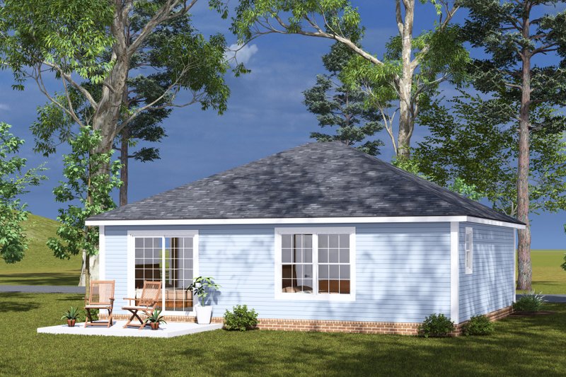 Dream House Plan - Exterior - Rear Elevation 1 for Cottage House Plan #513-2307 - 2 bed, 2 bath