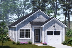 House Blueprint - Cottage Exterior - Front Elevation Plan #513-2375