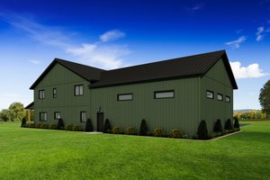 Exterior - Rear Elevation 1 for Barndominium House Plan #1084-14 - 3 bed, 2.5 bath
