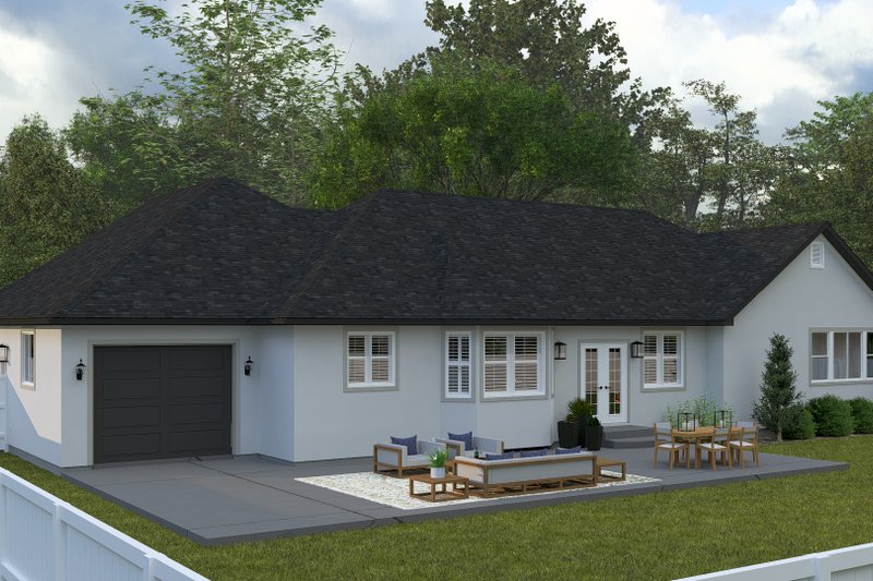 House Plan Design - Exterior - Rear Elevation for Farmhouse House Plan #1060-291 - 2 bed, 2.5 bath