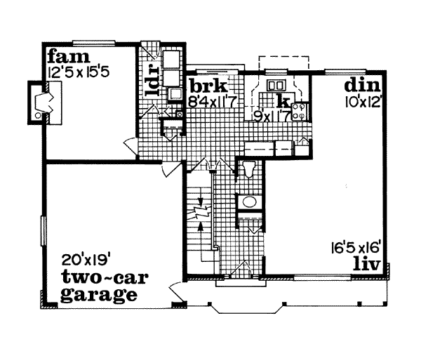 Traditional Floor Plan - Main Floor Plan #47-455