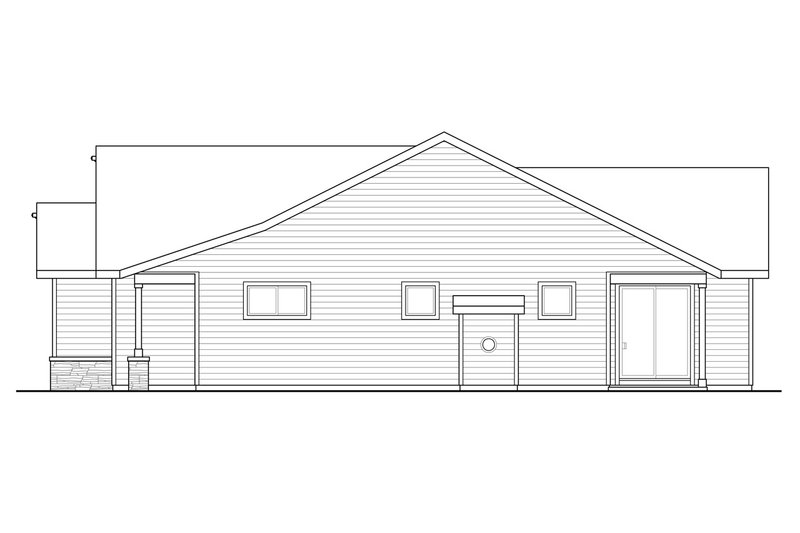 Home Plan - Exterior - Other Elevation for Ranch House Plan #124-1194 - 3 bed, 2 bath