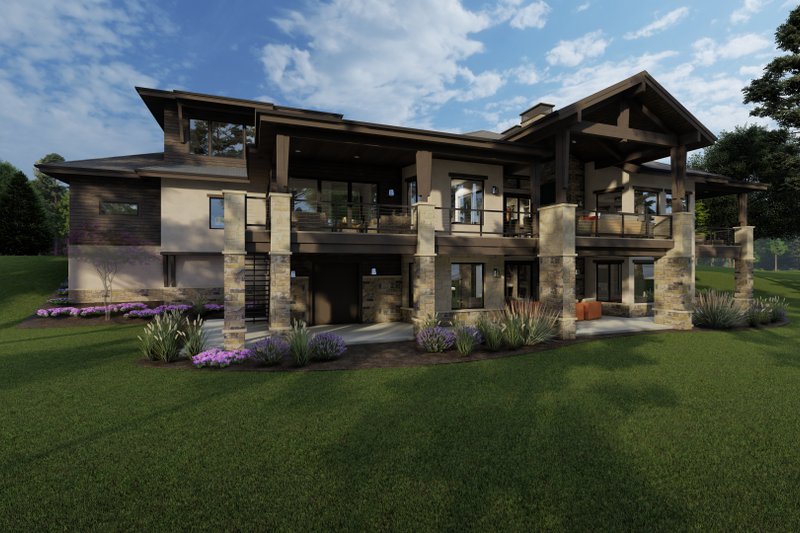 Home Plan - Exterior - Rear Elevation 1 for Contemporary House Plan #1069-31 - 5 bed, 5.5 bath