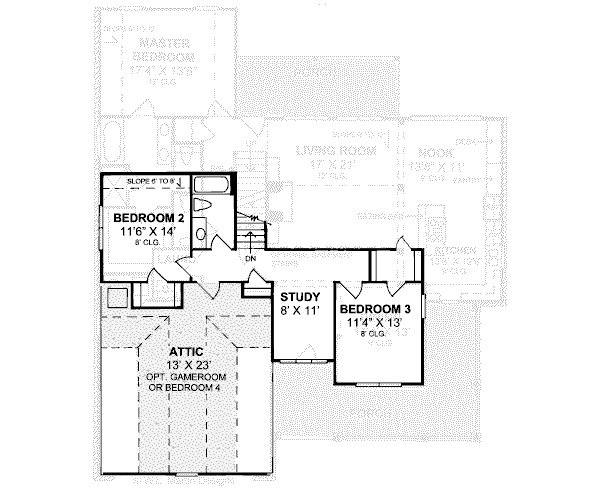 Dream House Plan - Traditional Floor Plan - Upper Floor Plan #20-377
