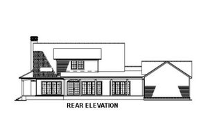 Exterior - Rear Elevation for Southern House Plan #17-546 - 3 bed, 2.5 bath