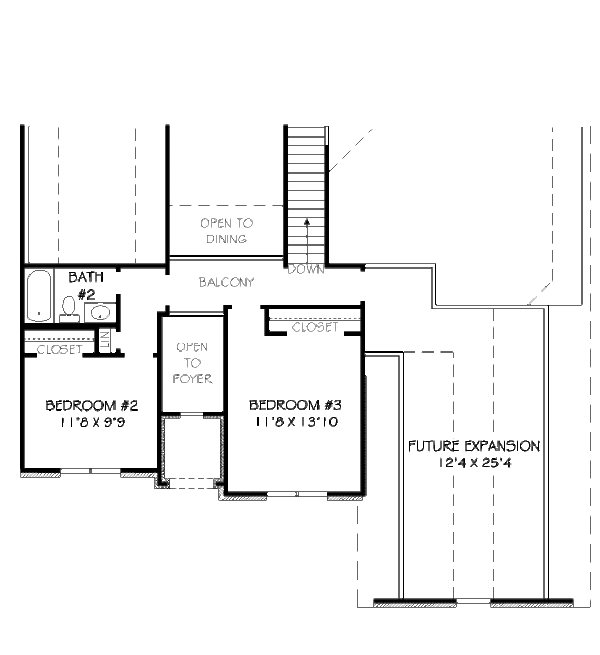 European Floor Plan - Upper Floor Plan #424-67