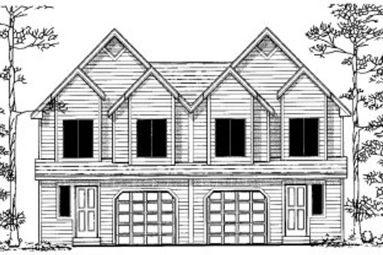 Exterior - Front Elevation for Traditional House Plan #303-401 - 3 bed, 2 bath