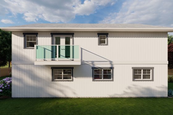 Exterior - Rear Elevation for Country House Plan #126-244 - 2 bed, 2 bath