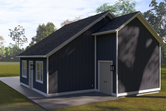 Exterior - Rear Elevation 1 for Traditional House Plan #1060-277, 0 bath