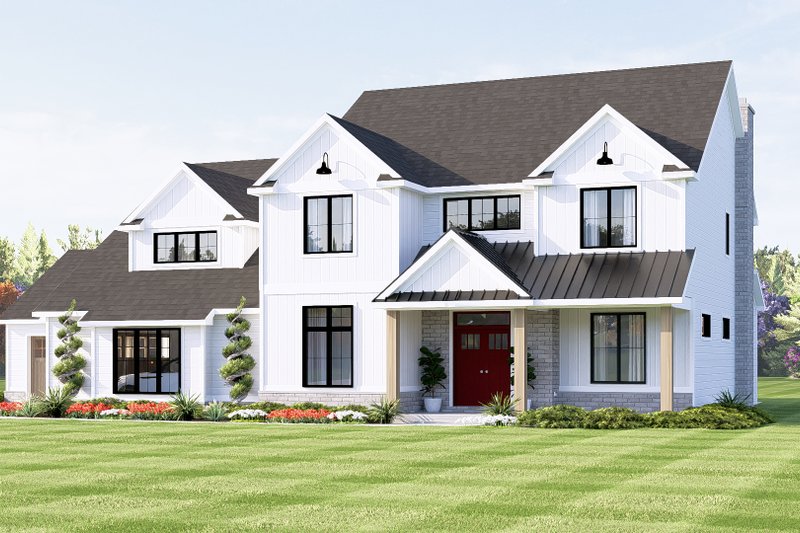 Home Plan - Exterior - Front Elevation 4 for Farmhouse House Plan #1064-113 - 5 bed, 4.5 bath