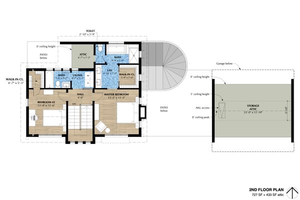 Traditional Floor Plan - Upper Floor Plan #933-2