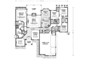 European Style House Plan - 4 Beds 3.5 Baths 2701 Sq/Ft Plan #310-547 